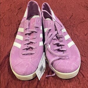 Adidas Men Lavender and White Sneakers